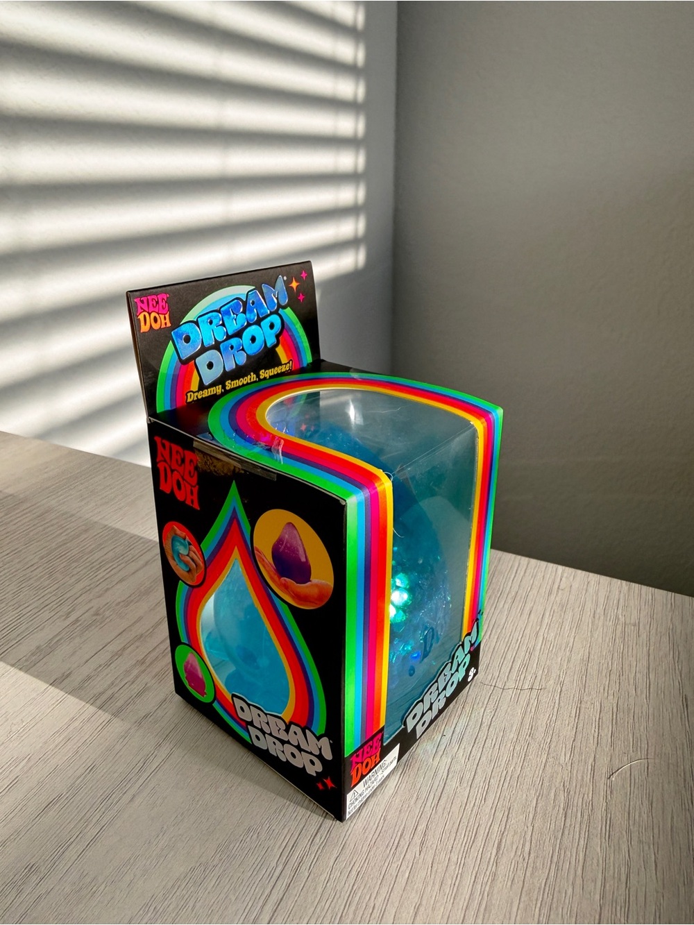 NeeDoh Dream Drop Blue Glitter Stress Toy, New in Box - Picture 3 of 5